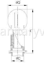 sanitary bolted rotary cleaning ball